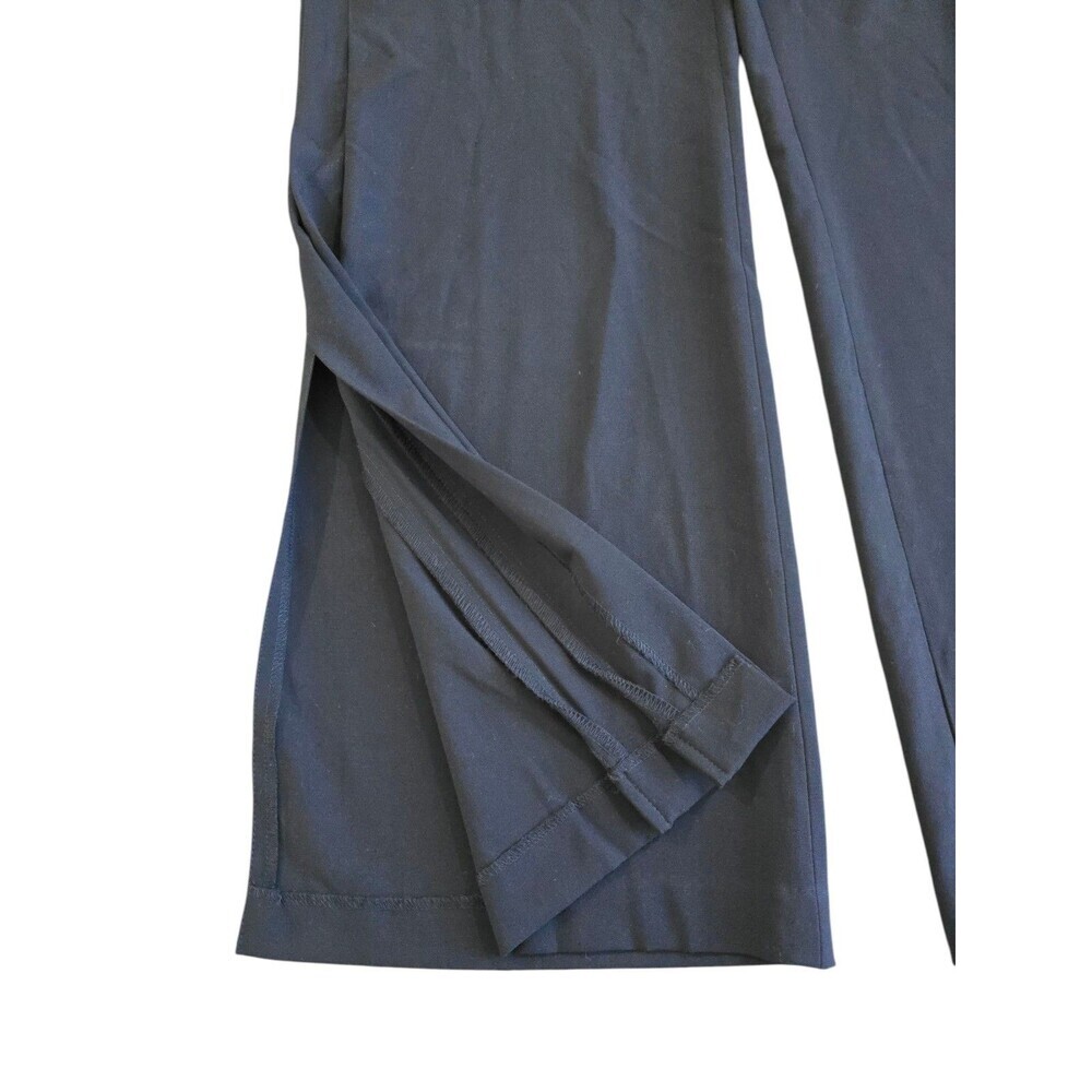 Versailles Wide Leg Dress Pants Womens Size 14 Black Side Slit - Picture 5 of 9